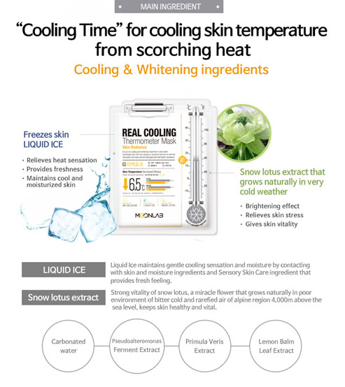 review: moonlab real cooling thermometer mask skin radiance